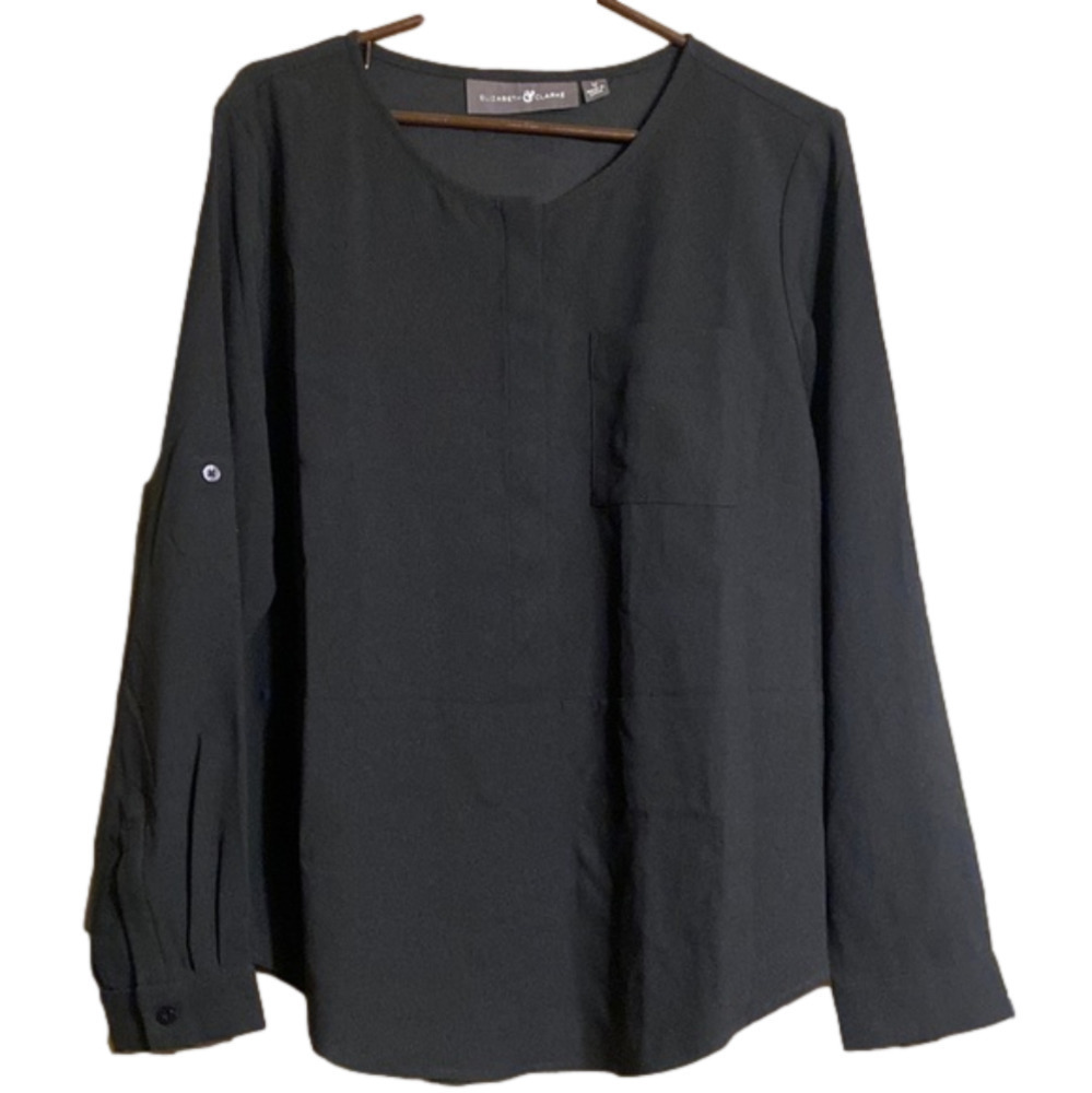 Elizabeth & Clarke Black womens blouse sz12